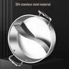 FATTBAO 304 Stainless Steel Hammered Hot Pot with Glass Lid