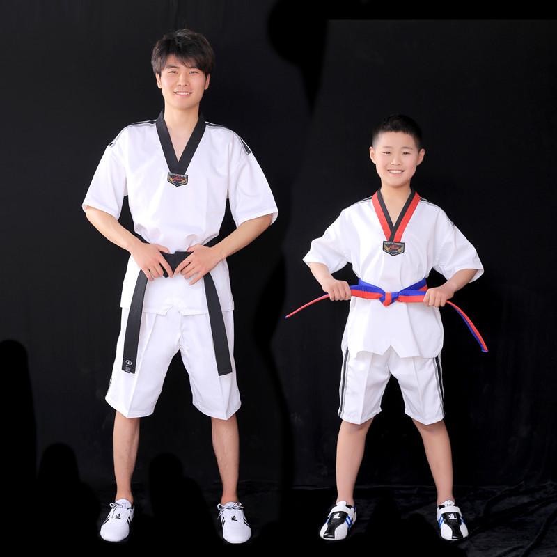 

Добок для тхеквондо для дорослих та дітей - Тренувальна форма з довгим та коротким рукавом L