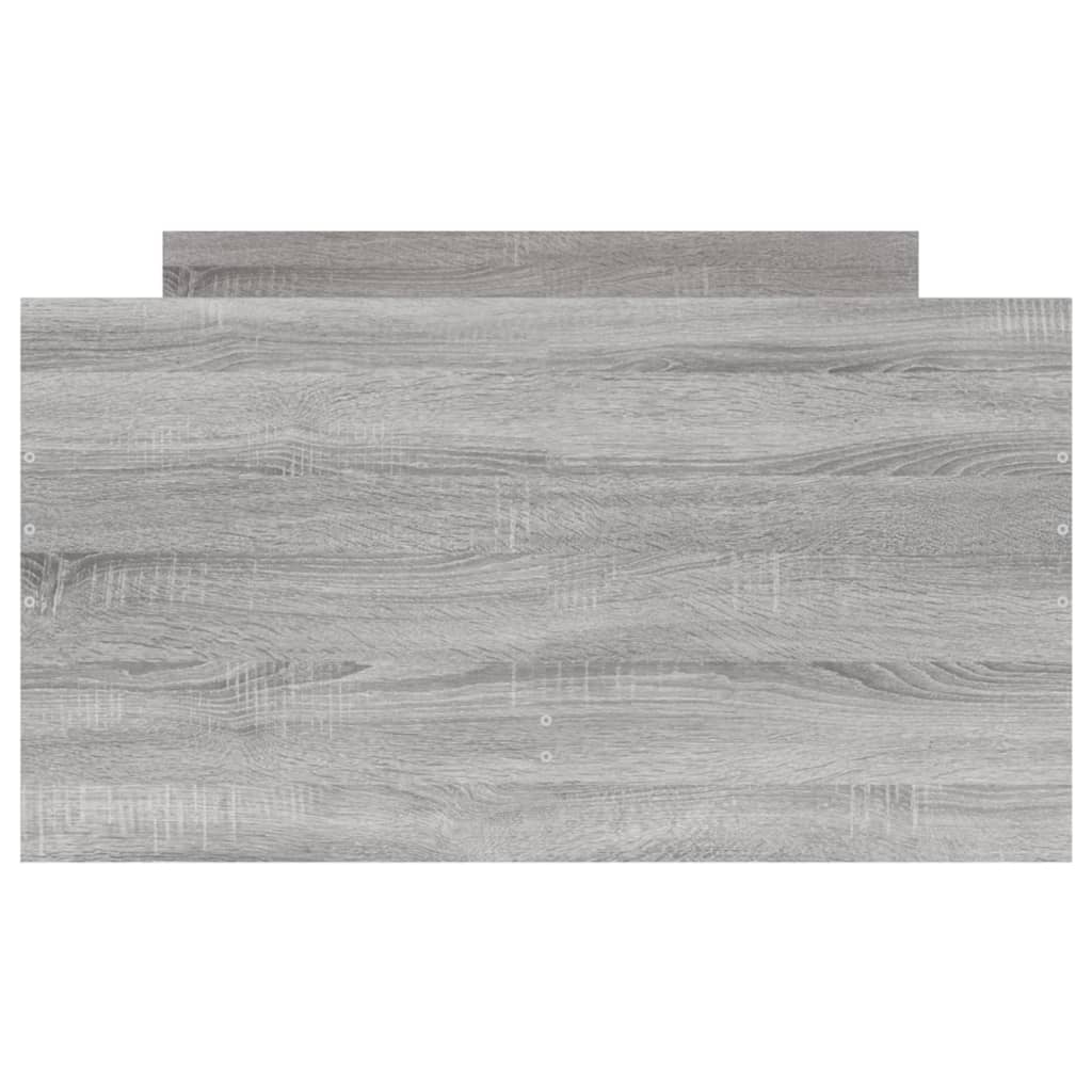 Bed Frame with Drawers Gray Sonoma 100x200 cm