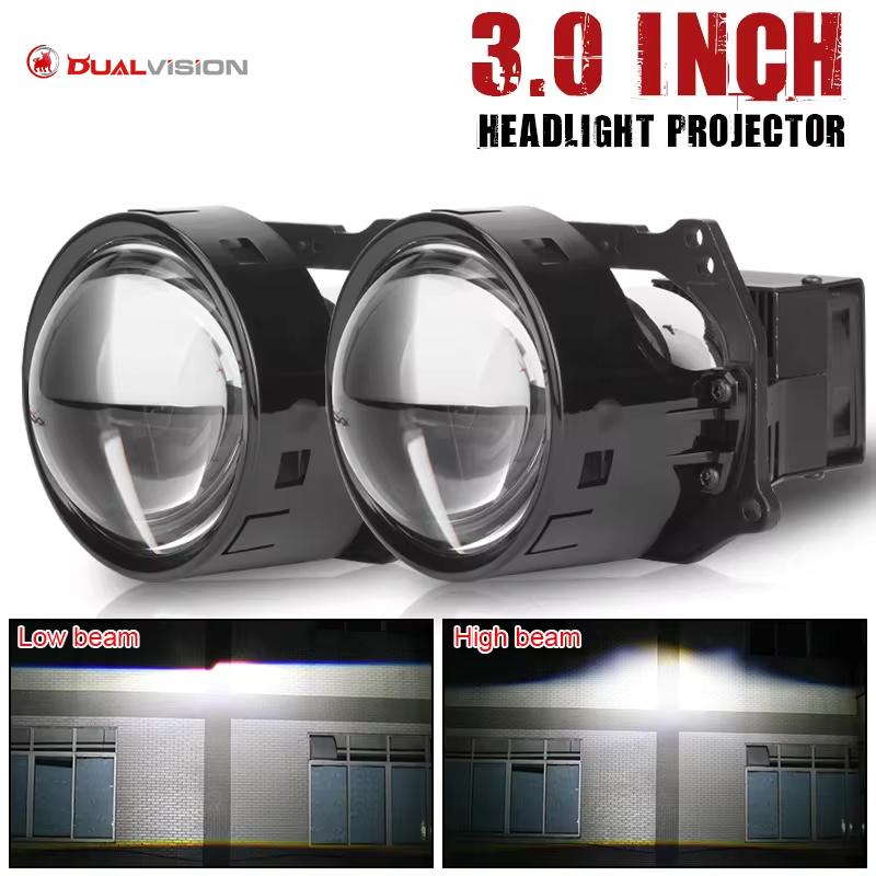 300W Bi LED Projector Lenses Headlight Car Lights 30000LM For Hella 3R G5 Lens High Low Beam Auto Lamp 3.0'' LED Laser Lens