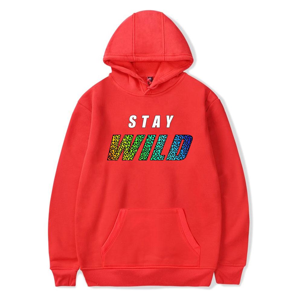 

Ben Azelart Stay Wild Vintage 90s Hoodie Men and Women Harajuku Hip-hop Sweatshirt Spring and Autumn Sports Pullover Outwear 2XL
