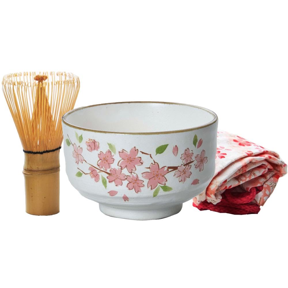 Matcha Bowl 3-Piece Set, Sakura, L007