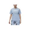 Jordan Alphabet Logo Crew Neck Casual Short Sleeve T-Shirt Women Tops Blue FQ3241-436