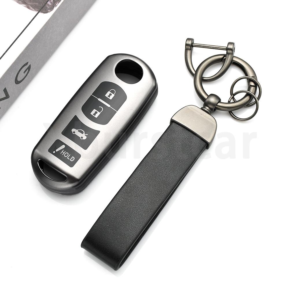 Auto Fob For 2 3 4 Buttons Mazda Cx-5 Cx5 Cx-3 Cx7 Cx-9 2 3 6 Atenza Axela Demio Tpu Car Key Case Cover Shell Holder Keychain