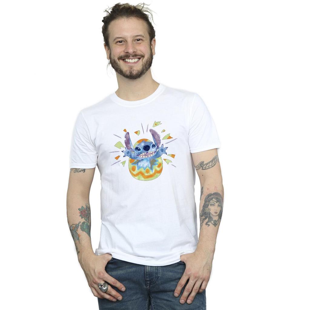 Disney Mens Lilo & Stitch Cracking Egg T-Shirt