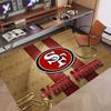 Benutzerdefinierter Teppich San Francisco 49ers Muster Druck Name Text Weicher Rutschfester Bodenbelag für Heim-Innenraumdekoration
