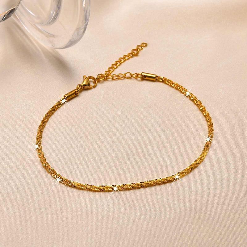 Gypsophila Anklet Female Summer Sparkling Anklet Shiny Anklet Korean Style Fashion Simple Foot Chain For Women Jewelry Gift