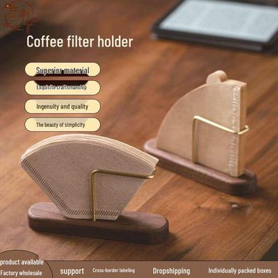 Wooden Coffee Filter Holder: Simple, High-End Christmas Style for Home or Commercial Use