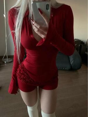 Women's V-Neck Straight Shoulder Long-Sleeve T-Shirt, 260g Rayon Modal, U-Shaped Hem, Slim Fit, Short Length