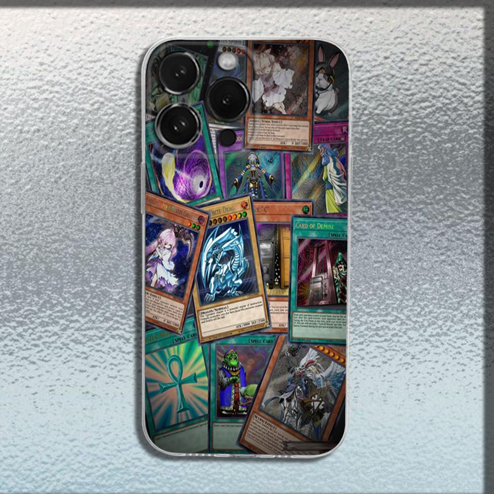 Game Yu-Gi-Oh Card Phone Case For iPhone 16,15,14,13,12,11 Plus,Pro,Max,XR,XS,X,Plus,SE,Mini Transparent Soft Cover