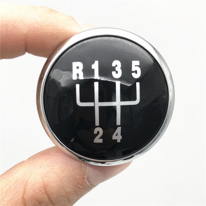 

5/6 Speed Gear Shift Knob Top Cap Emblem Badge Cover For VW Volkswagen Golf Jetta MK3 MK4 GTI MK4 Bora Polo Seat Ibiza Caddy Black Silver 5 Speed