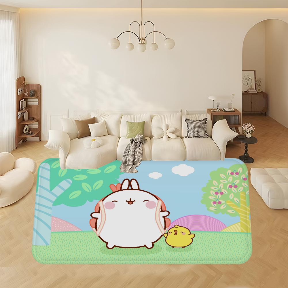 Molang Door Mat Washable Non-Slip Living Room Sofa Chairs Area Mat Kitchen Doormat Area Rug