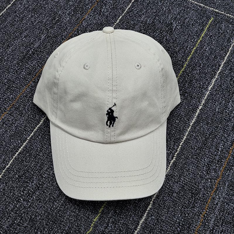 Gorra de Béisbol Polo Ralph Gray RL con Bordado de Logo de Caballo Pequeño - Sombrero de Copa Suave Unisex