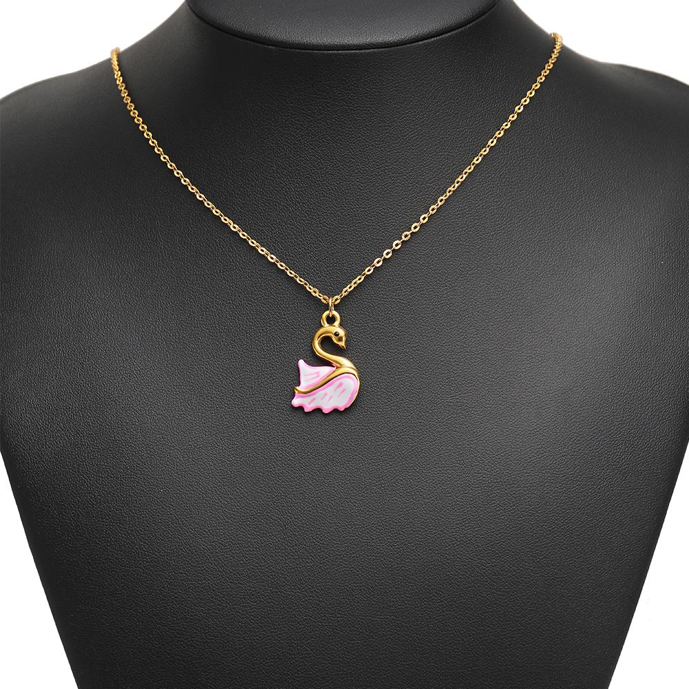 5Pcs Stainless Steel Cute Enamel Swan Charms for DIY Girls Necklace Pendants Earrings Findings Children Gifts Jewelry Making