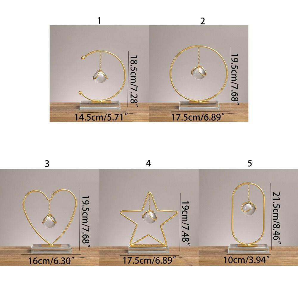 Light Luxury With Bracket Crystal Ball Ornaments Geometric Abstract Crystal Ball Sculpture Desktop Decor Stand Living Room