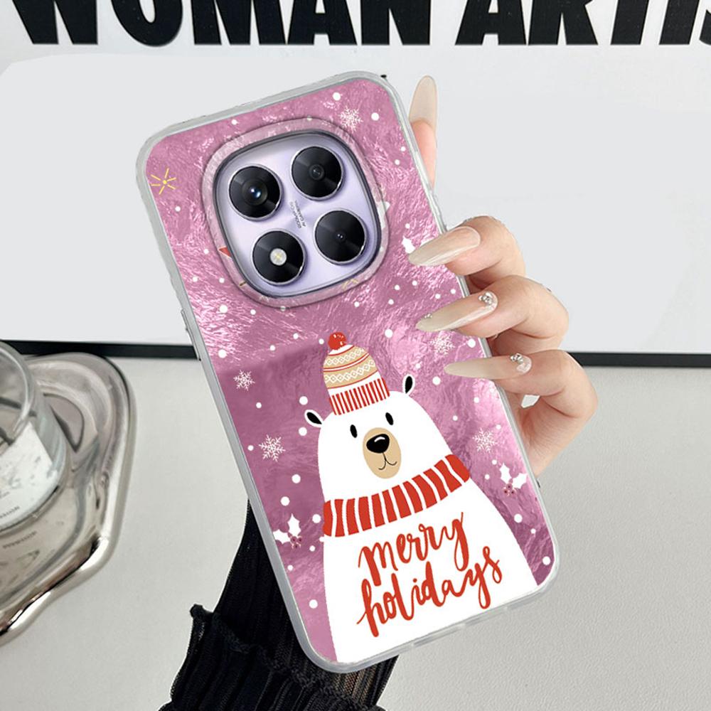 Christmas Deer Printed Elk Phone Case For Xiaomi Redmi Note 15 14 13 12 11 11S 10 10S 9 Pro 9A 15C 13C 14C A3 A3X 9C A1 A2 Cover