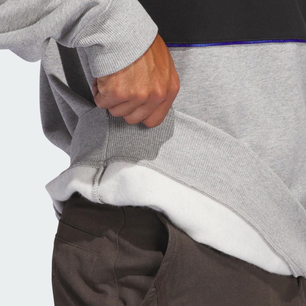 Adidas Originals Girocollo Sport Versatile Felpa a Maniche Lunghe Uomo felpa Grigio Nero IY1624