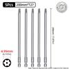 200mm Torx šroubovací bity Magnetické Dutá Hlava Květ Švestky Ocel S2 Bezpečnostní bit T6-T40 1/4'' Šestihranná Stopka Ruční Elektrické Nářadí