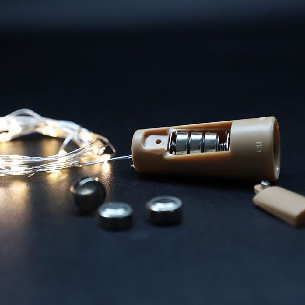 6pcs LED Wine Stopper Bottle Lights 2M Outdoor Waterproof Colorful 20 LED Light String Wine Bottle Decorative Lights