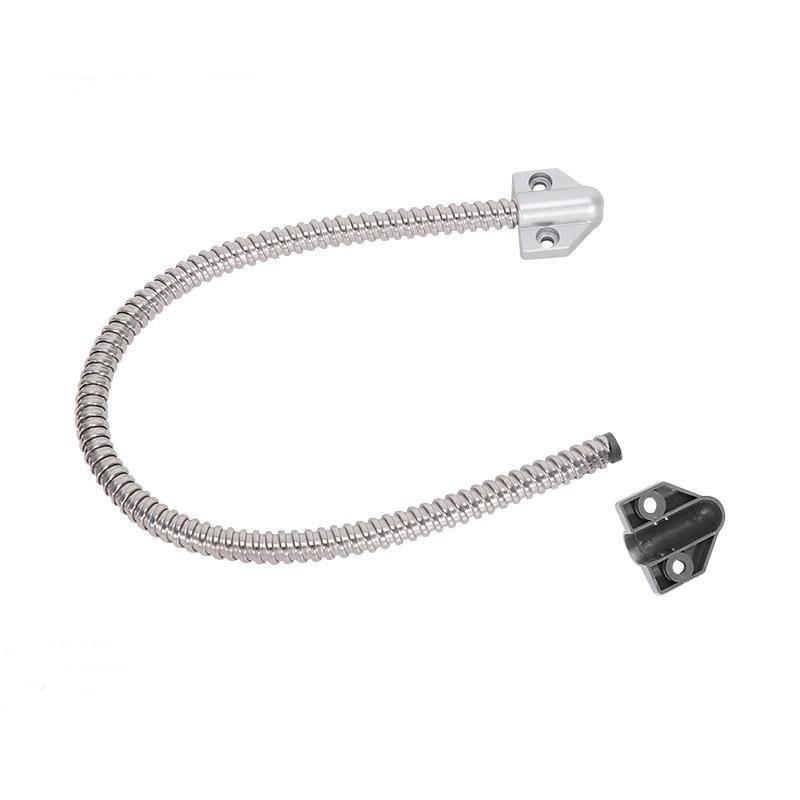 Weather Resistant Door Loop Alloy Wire Protector 16" Long 1/2" OD Stainless Steel Ends for Outdoor Gate Wiring