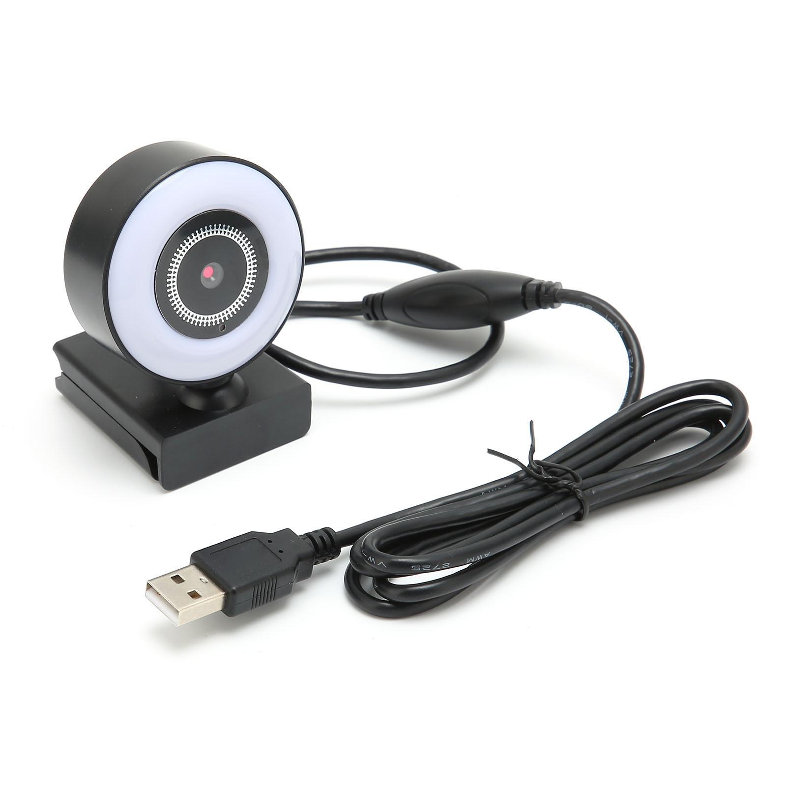 

Webcam 1080P HD 30FPS USB2.0 Computer Camera Builtin Microphone for Video Conferences Web Live Broadcasts