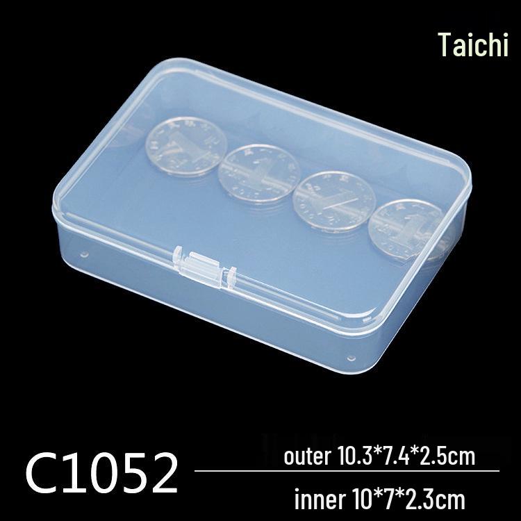 Rectangular Transparent Plastic Storage Box for Accessories and Screws