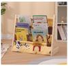 Solid Wood Kids Sling Bookshelf With Canvas Pockets And Large Capacity Perfect For Nursery Playroom Bedroom