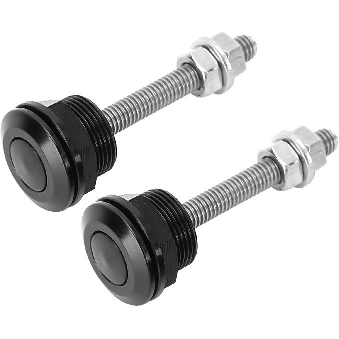 2Pcs Universal Hood Pin Bonnet Lock Quick Release Push Button Bumper Clip Hood Pins (22mm)