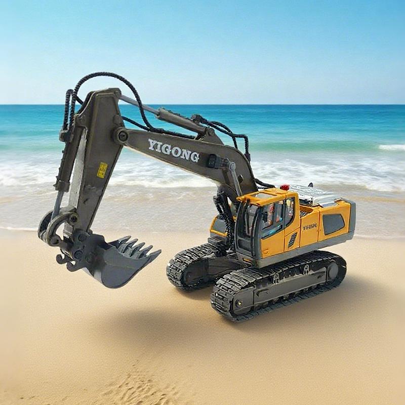 Kids Remote Control Car Toys Excavator Dump Truck Bulldozer With Lights Electric RC Vehicle Gift for Boys and Girls Outdoor Play