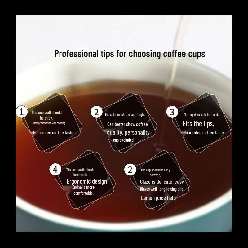 NHZHIW Pogrubiony Ceramiczny Kubek do Kawy Espresso z Spodkiem, 180ml