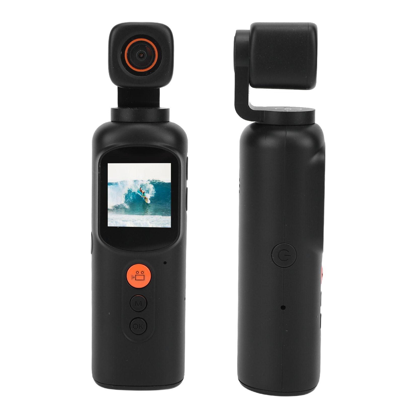 

2K Handheld Video Camera HD 350 degrees Rotating Head WiFi Electronic Stabilization Wide Angle Handheld Camcorder with APP for Travel