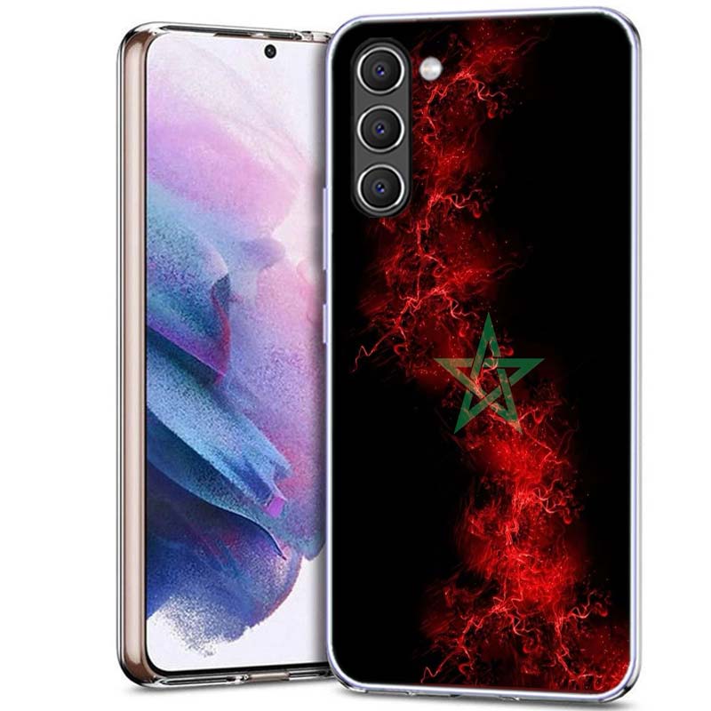 Marokko Flagge Fußball Handyhülle für Samsung A16 A26 A36 A56 A17 A37 A57 A07 A06 A02S A12 A22 A32 A52S A72 Galaxy A70 A50S A71 A51