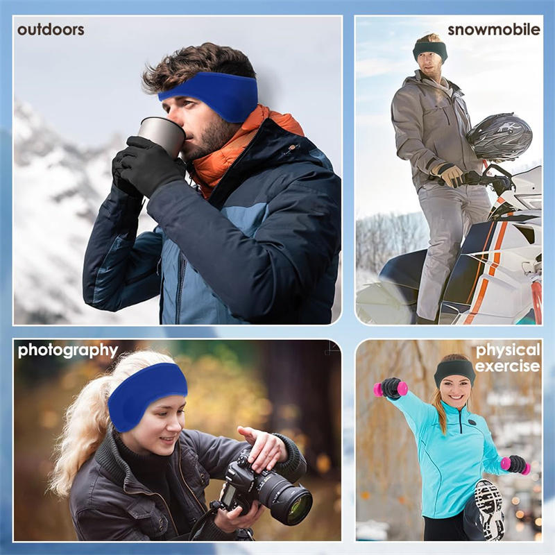 Opaski Sportowe Codzienne na Zewnątrz Zimowe Ciepłe Gumki do Włosów Kobiety Mężczyźni Elastyczna Opaska do Włosów