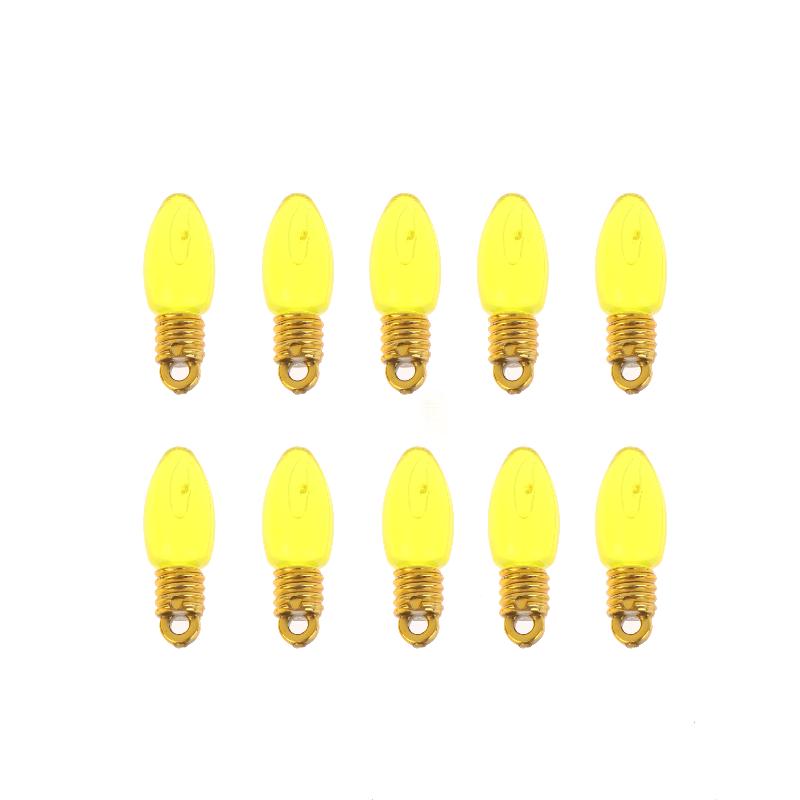10 Pcs Plastic Colorful Mini Bulb For Making Christmas Party Decor Diy Hanging Lamp Materials