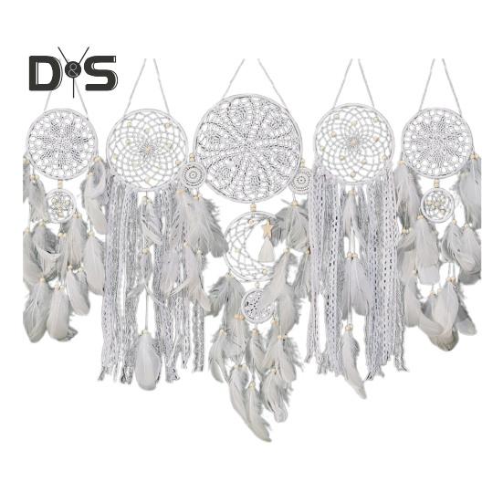 

5 шт./компл. перо ловец снов домашний офис гостиная спальня настенное искусство бохо ручная работа тканый подвесной ловец снов украшение орнамент кулон