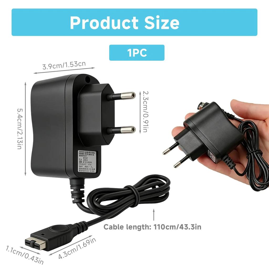 AC 100-240V Vintage Game Console Replacement Charger for Game Boy Advance SP & NDS Power Adapter Portable Travel Wall Charger
