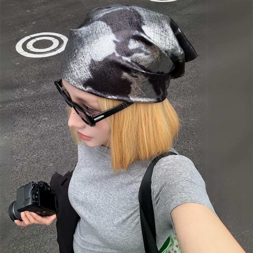 NEW Summer Y2K Square Hair Scarf Retro Spicy Style Hair Shawl Wrap Thin Sunscreen Headscarf For Women Bandana Hijab Handkerchief