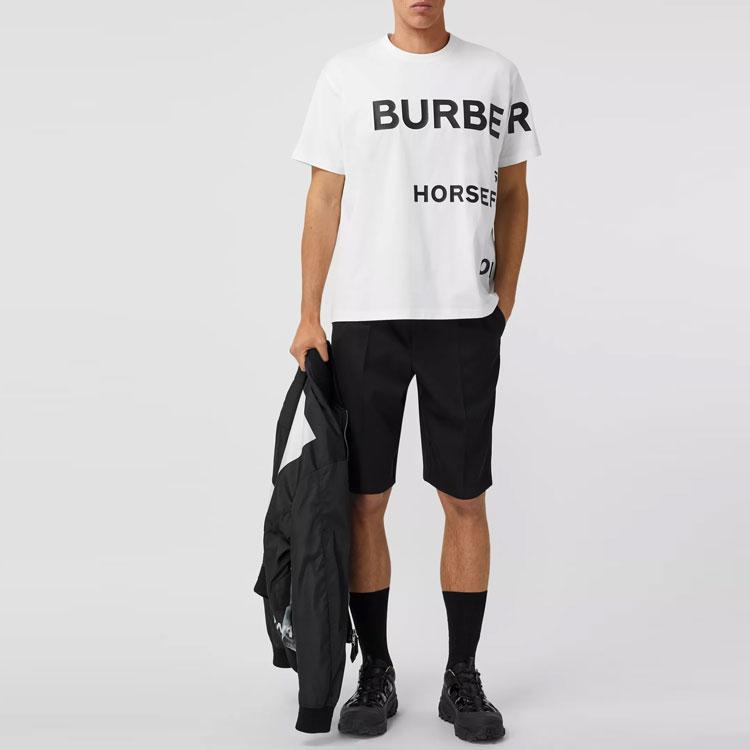 Burberry Men Horseferry-Print T-shirt White/Black 80406911