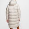 Nike Solid Color Warm Windproof Hooded Long Zipper Down Jacket Women Outerwear Beige BV2882-008