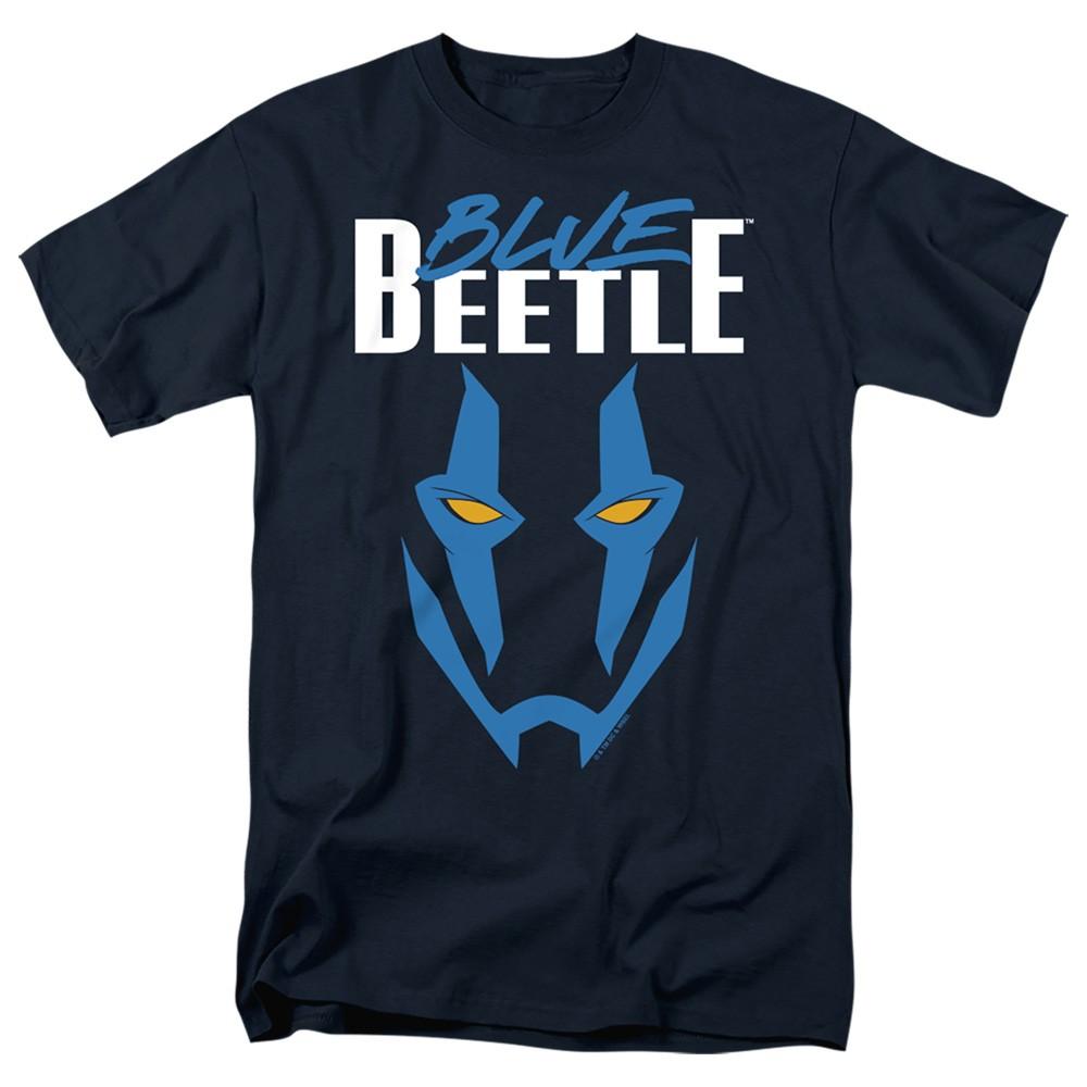 Blue Beetle - Mask - Adult Unisex Short Sleeve T-Shirt - Blue M