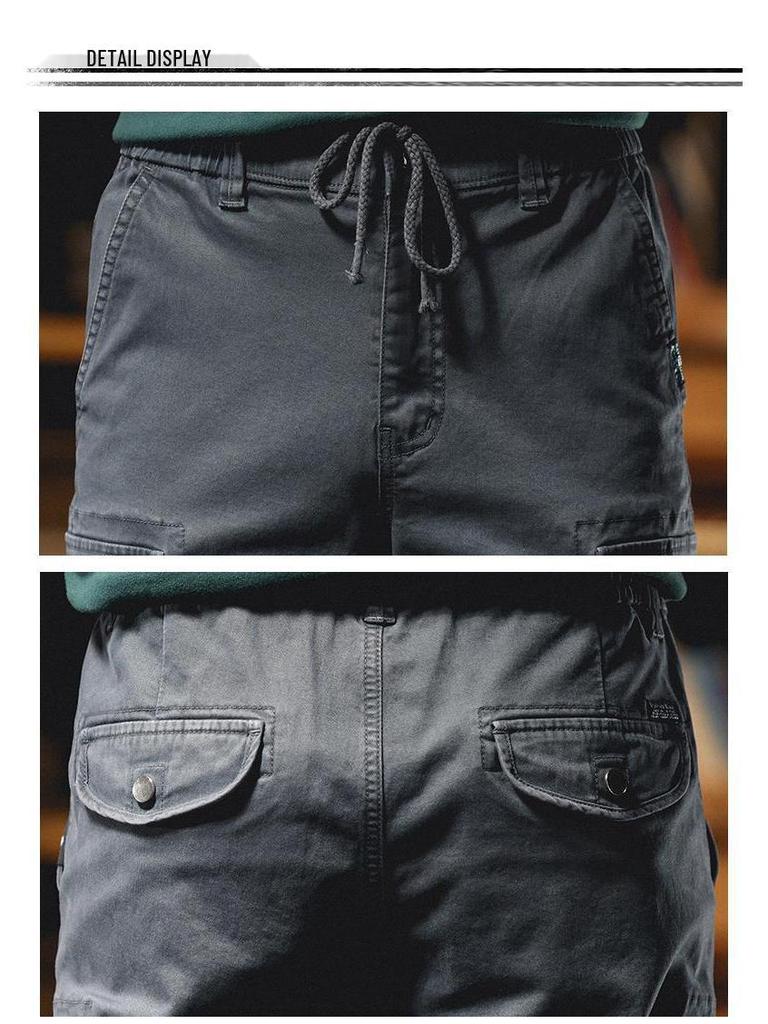 Men's Retro Casual Multi-Pocket Cotton Pants