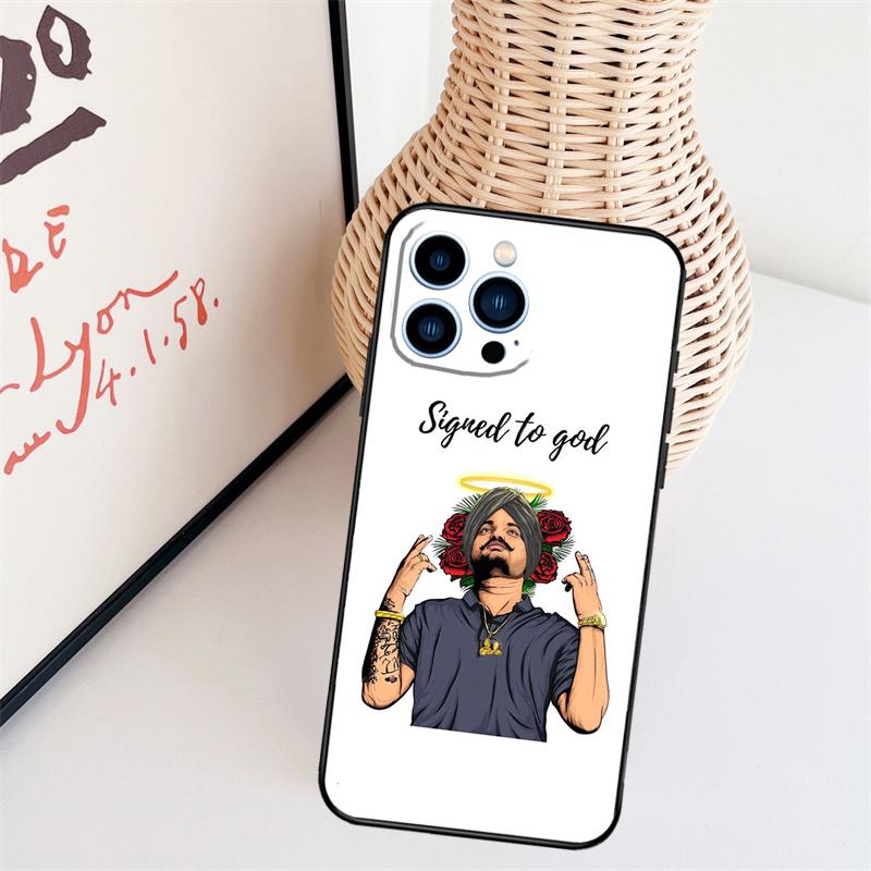 Sidhu Moose Wala Funda For iPhone 16 15 Pro 14 Pro Max Plus 11 13 12 Mini X XS XR Phone Case