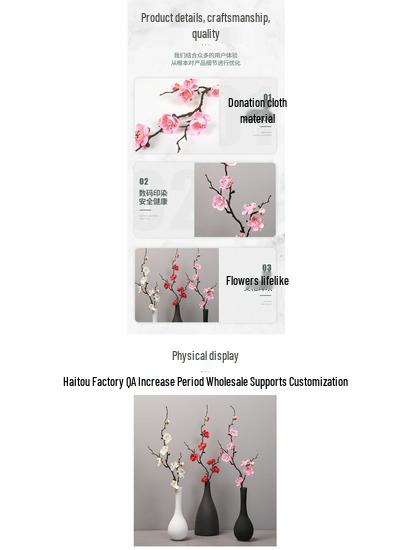 Pflaumenblütenzweig-Dekoration - Künstliche Blumendeko für Wohnzimmer & Esstisch