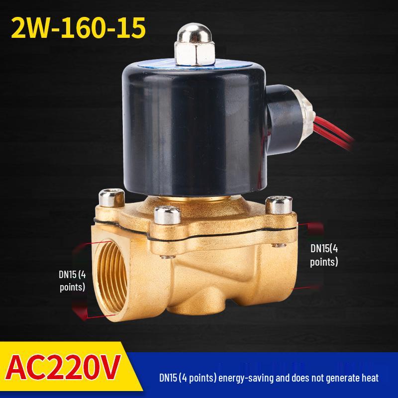 Top Jian AC220V Solenoid Valve, 1-Inch/4-Point Water & Air Control, 24V Electronic Switch