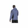 adidas Colorblock Letter Print Windproof Waterproof Hooded Jacket for Men, Blue