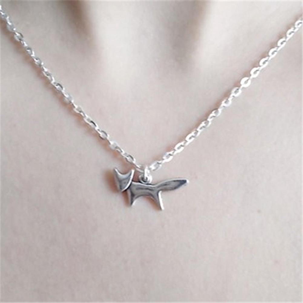 Mode Frauen Running Fox Anhänger Kette Halskette Party Schmuck Geburtstagsgeschenk