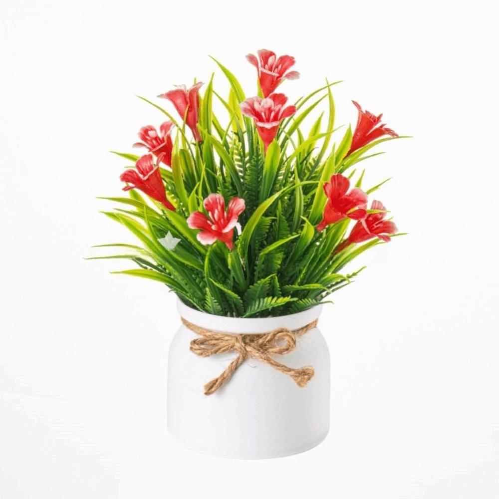 Plastic Artificial Flower Bonsai Fake Plant Flowers Potted Ornament Simulation Succulents Evergreen Bonsai Desktop Decoration