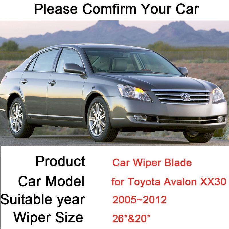 for Toyota Avalon XX30 2005 2006 2007 2008 2009 2010 2011 2012  Car Front Windshield Wiper Blades Rubber Accessories Stickers
