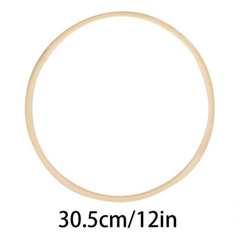10pcs Dreamcatcher Ring Round bamboo Circle Embroidery Hoop Wind Chime Hanging DIY Fan Frame Rings Craft Accessories