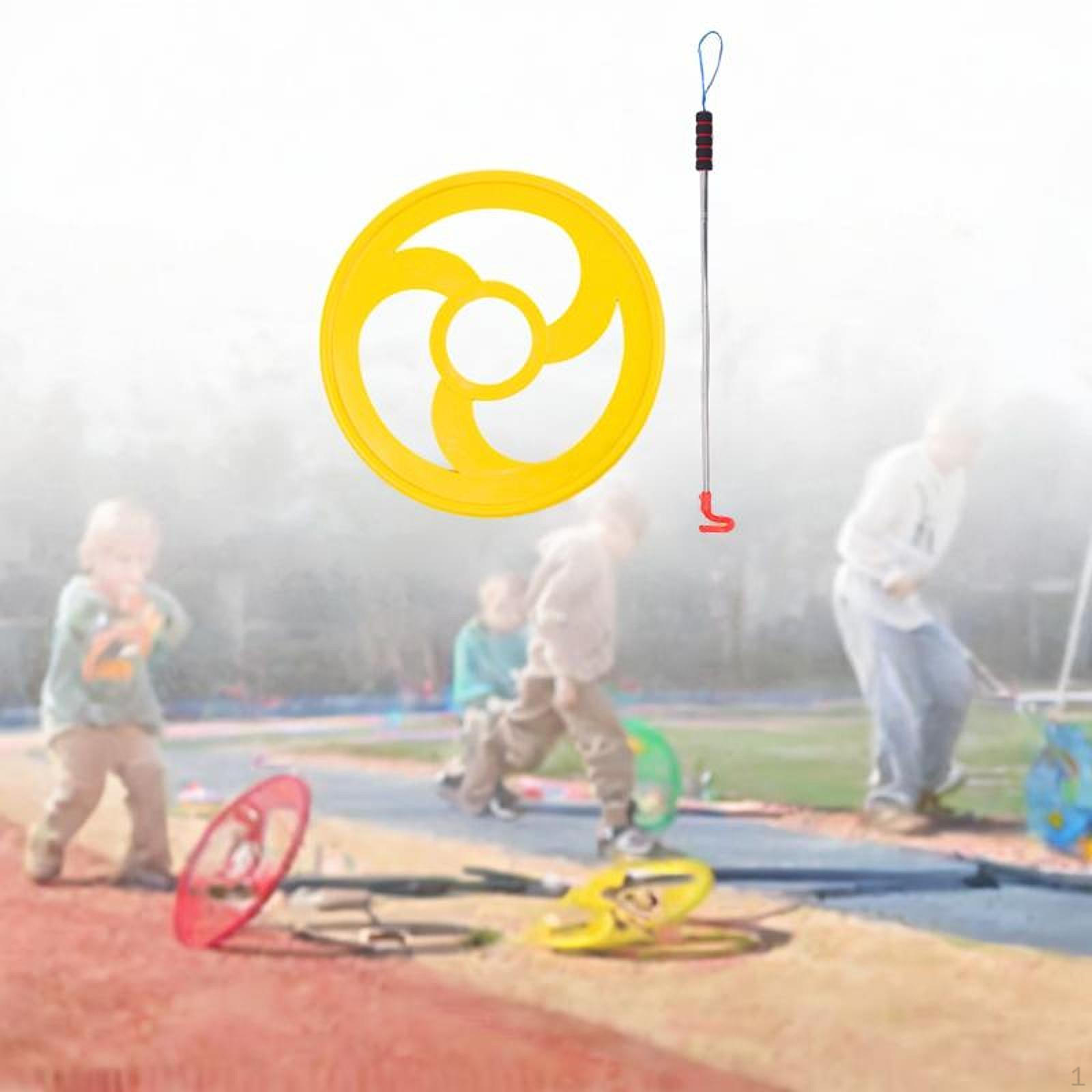 

Большой ручной толкатель, вращающийся круг, игрушка для мелкой моторики, спортивный обруч для синий